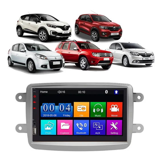 Kit Central Multimidia Mp5 Kwid Captur Sandero Logan Duster Foto 1