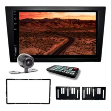 Kit Central Multimidia Mp5 + Moldura 2din Meriva + Camera Ré Cor Preto Foto  mini 1