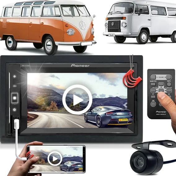 Kit Central Som MultimĂdia Pioneer Mp5 Câmera Moldura Kombi Foto 1