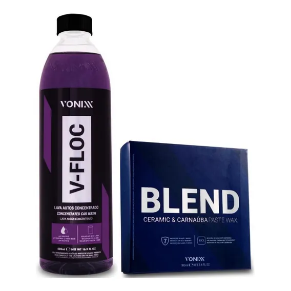 Kit Cera Blend Carnauba Silica + V-floc 500ml Vonixx Foto 1