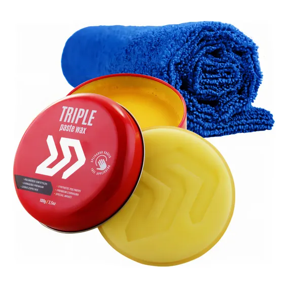 Kit Cera De Carnauba Cristalizadora Triple Paste Wax 100g Foto 1