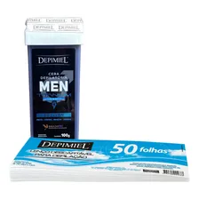 Kit Cera Men Powerful Roll-on E Lenço Descartável Depimiel Foto  mini 1