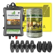 Kit Cerca Elétrica Rural Eletrificador Pa0100 Pampeano 250m Fio Eletroplástico 25 Isolador W 10 Isolador Castanha Placa Foto mini 1