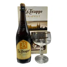 Kit cerveja la trappe blond 750ml e taça original 250mL Foto mini  2