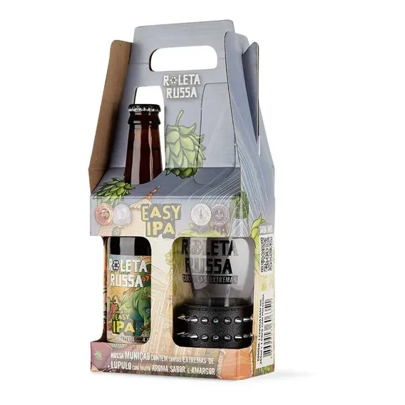 Kit Cerveja Roleta Russa Easy Ipa Long-neck E Copo Bracelete Foto 1