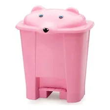 Kit Cesto 44 Litros + Lixeira C/ Pedal Urso Rosa - Cajovil Foto mini  2