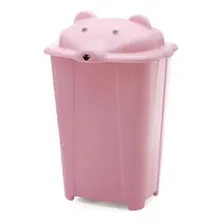 Kit Cesto 44 Litros + Lixeira C/ Pedal Urso Rosa - Cajovil Foto mini  3