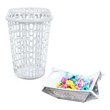 Kit Cesto Telado 60l Branco Cesto Com 36 Prendedores Branco Foto mini 1