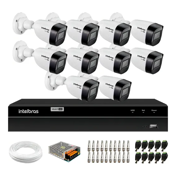 Kit Cftv 10 Câmeras 1120b Hd 720p Dvr Intelbras Mhdx 1116 Foto 1