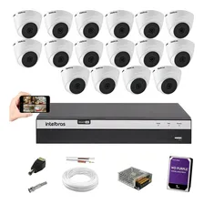 Kit Cftv 16 Câm. 1220 Dome Intelbras Dvr Mhdx 3116 C/hd 2tb Cor Branco Foto mini 1