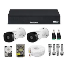 Kit Cftv 2 Câmeras Multi Hd 720p 1mp Dvr Intelbras Mhdx 1104 Foto  mini 1