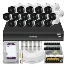 Kit Cftv 24 Cameras Full Hd Dvr Intelbras 1232 2tb Wd Purple Foto mini 1