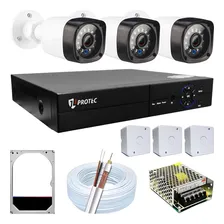 Kit Cftv 3 Câmeras Segurança Infra 30m 720p Dvr 4ch Multi Hd Foto mini 1