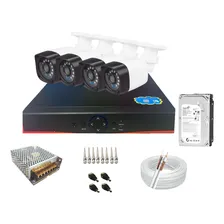 Kit Cftv 4 Câmeras Full Hd 2mp + Dvr 04 Canais 1080p 6x1 Foto  mini 1
