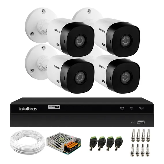 Kit Cftv 4 Câmeras Segurança Hd 720p Vhl 1120b Dvr Intelbras Foto 1