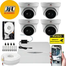 Kit Cftv 4 Câmeras Dome Full Hd 1080p Jfl Com Dvr E Hd 1tb Foto mini 1