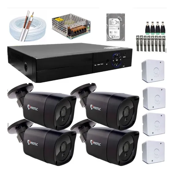 Kit Cftv 4 Câmeras Segurança Hd Infra - Instale Você Mesmo Foto 1