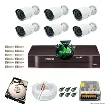 Kit Cftv 6 Cameras Infra Ahd 1080p Dvr Canais 8 Intelbras+hd Foto mini 1