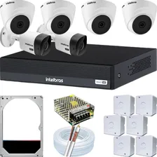 Kit Cftv 6 Cameras Intelbras 1220 Full Hd 1080p Dvr 8ch Cor Branco Foto mini 1