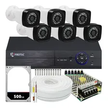 Kit Cftv 6 Câmeras Segurança Infra Hd 720p Dvr 8 Ch Hd 500gb Foto mini 1