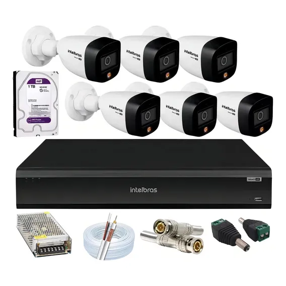 Kit Cftv 8 Câmeras Intelbras 1220b Full Hd Dvr Mhdx 3108 1tb Foto 1