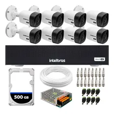 Kit Cftv 8 Câmeras Segurança Intelbras Dvr 8 Canais C/ Hd Foto  mini 1
