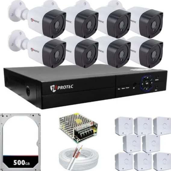 Kit Cftv 8 Câmeras De Segurança Full Hd 1080p 2 Mp Dvr 8 Ch Foto 1