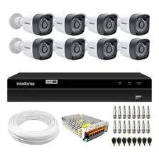 Kit Cftv 8 Câmeras Segurança Full Hd 1080p 2mp Dvr Intelbras Foto  mini 1