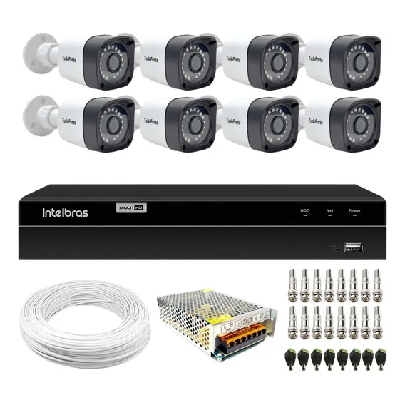 Kit Cftv 8 Câmeras Segurança Full Hd 1080p 2mp Dvr Intelbras Foto 1
