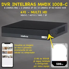 Kit Cftv 8 Câmeras Segurança Intelbras Residencial Dvr 1008c Foto mini 2
