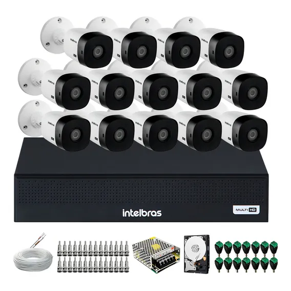 Kit Cftv Completo 14 Câmeras Vhl1220b Hd 1080p Dvr Intelbras Foto 1