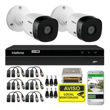 Kit Cftv Intelbras 2 Câmeras 1080p Full Hd C/ Dvr 8 Canais Foto  mini 1