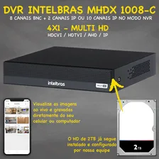 Kit Cftv Intelbras 8 Câmeras Vhl 1220 Full Hd Mhdx 1008c 2tb Foto mini  2