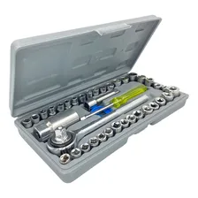 Kit Chave Catraca Com Jogo Soquetes 40 Peças Intercambiáveis Foto mini 4