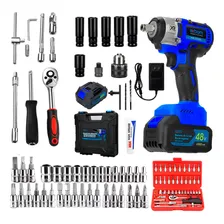 Kit Chave De Impacto 48v + Jogo Soquete 46 Peças Foto  mini 1