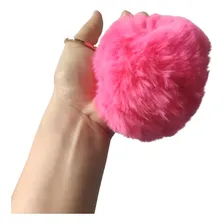 Kit Chaveiro Bolsa Pompom Felpudo PelĂșcia TendĂȘncia 2unidade Foto mini 3