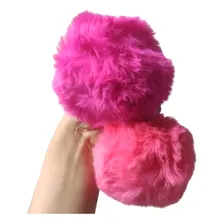 Kit Chaveiro Bolsa Pompom Felpudo PelĂșcia TendĂȘncia 2unidade Foto mini 4
