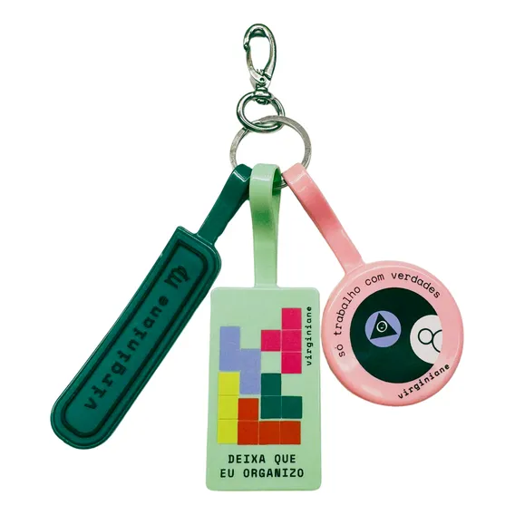 Kit Chaveiros Signos Melissa Cor Virgem Foto 1