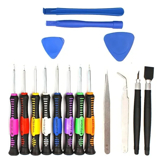 Kit Chaves Ferramenta 16 Peças Abrir Celular iPhone Android Foto 1