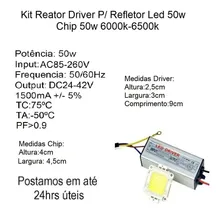 Kit Chip + Reator Driver Led Reposiçao De Refletor 50w Luz Branco-frio 127/220v Foto mini 3