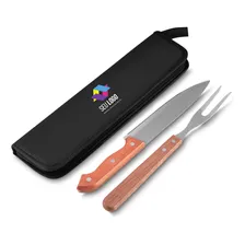Kit Churrasco 2 Peças Garfo Faca Com Case Personalizado Foto  mini 1