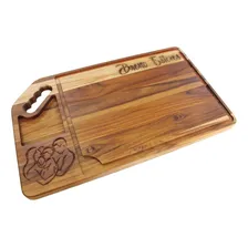 Kit Churrasco Madeira Com Garfo E Faca Personalizado Foto mini 4