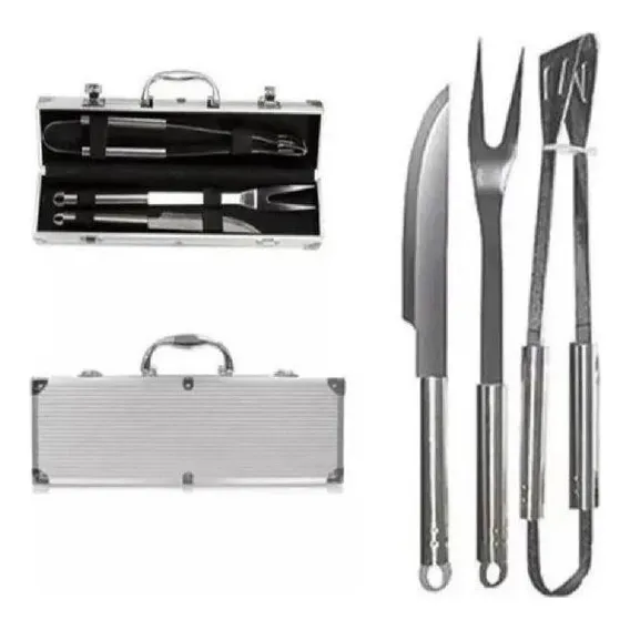 Kit Churrasco Maleta Com 3 Peças Foto 1