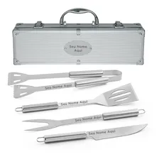 Kit Churrasco Personalizado Maleta Luxo Com 4 Peças Presente Foto  mini 1