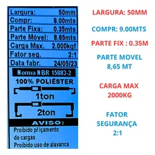 Kit Cinta Catraca Amarração 1,5 Ton 9 Metros Rabicho Carga Foto mini  2