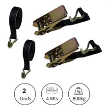Kit Cinta Catraca Amarrar Carga Reboque Trailler Moto 4,5m Foto  mini 1
