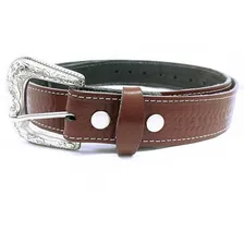 Kit Cinto Masculino Country Presente + 3 Fivelas Cowboy Luxo Cor Laranja Tamanho 90 Foto mini 2