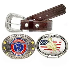 Kit Cinto Masculino Country Presente + 3 Fivelas Cowboy Luxo Cor Marrom Tamanho 115 Foto mini 1