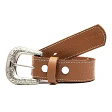Kit Cinto Masculino Country Presente + 3 Fivelas Cowboy Luxo Cor Whisky Tamanho 90 Foto mini 2
