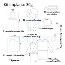 Kit Cirúrgico Estéril Implante 30grs Azul Foto mini  2